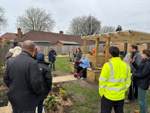 An image of people in the community garden in Palfrey